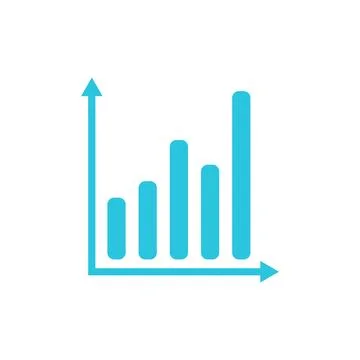 Growth statistics chart bar. Report graph Symbol. Economic diagram. From bl.. Stock Illustration