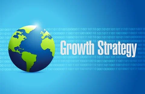 Growth Strategy around the globe Stock Illustration