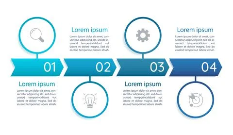 Growth strategy chart design template Illustrazione stock