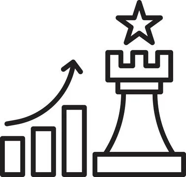 Growth strategy icon vector Stock Illustration