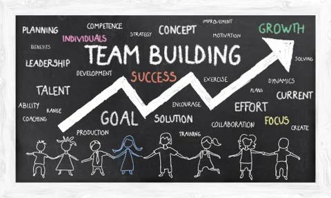 Growth with team building Stock-Illustration