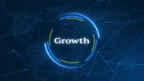 Growth Text Effect Technology Background Stock Footage 262598768