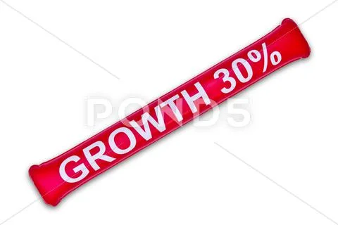 Growth thirty percent on balloon Stock Photos
