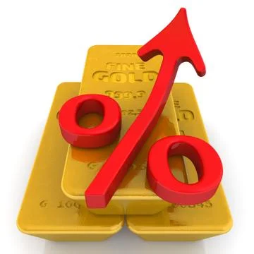 Growth in the value of gold 스톡 일러스트