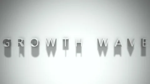 Growth wave 3D title animation with shadows on a white background Vídeos de archivo 296894495