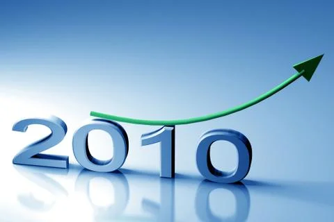 Growth of year 2010 Stock Illustration