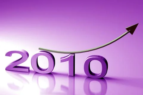 Growth of year 2010 Stock Illustration