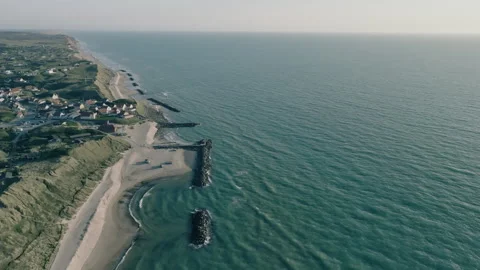 Groynes and breakwaters Video stock 263139337