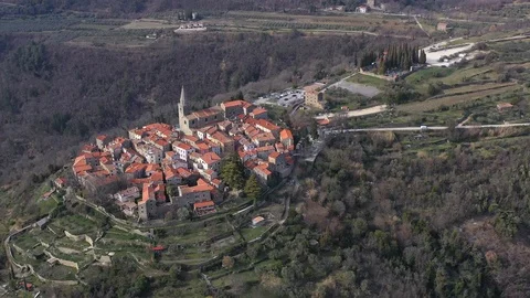 Groznjan Old Town Video stock 104810324