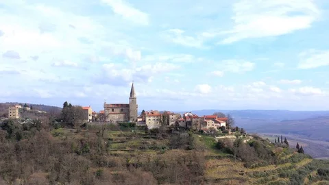 Groznjan Old Town Video stock 104810351