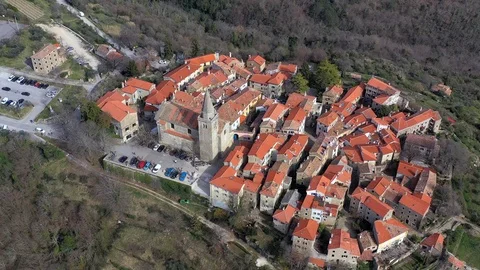 Groznjan Old Town Video stock 104810494