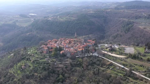 Groznjan Old Town Video stock 104810613