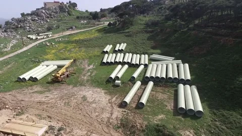 Grp pipes Stock Footage 152466349