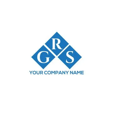 GRS letter logo design on white background. GRS creative initials letter logo Stock Illustration