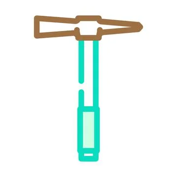 Grub axe hatchet color icon vector illustration Stock Illustration