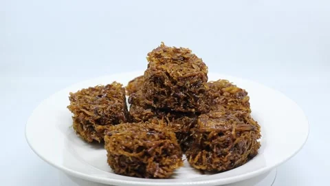 GRUBI cake made from sweet potato made in Indonesia Stock Footage 222801962