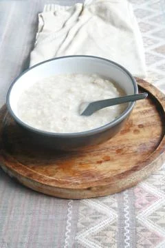 Gruel in dish Stock Photos