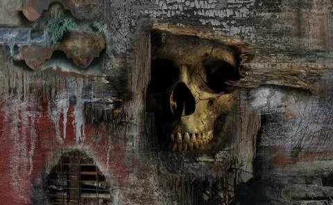 Gruesome Discovery Stock Illustration