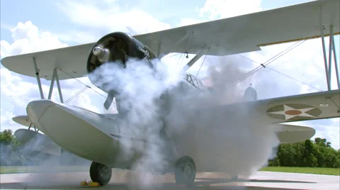 Grumman Duck Start Up Stock-Footage 37016722