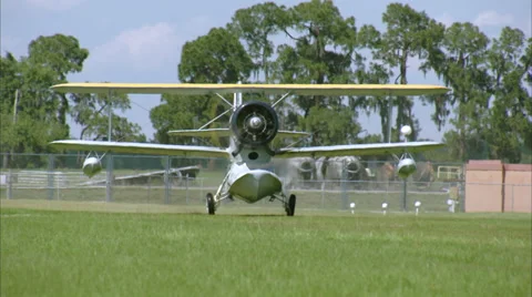Grumman Duck Take Off Grass Runway 動画素材 37017705