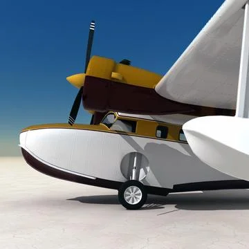 Grumman Goose amphibious aircraft 3D Model