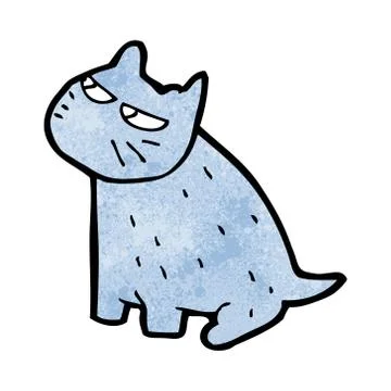 Grumpy cartoon cat Stock Illustration