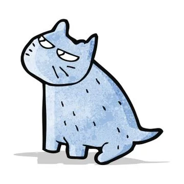 Grumpy cartoon cat Illustrazione stock