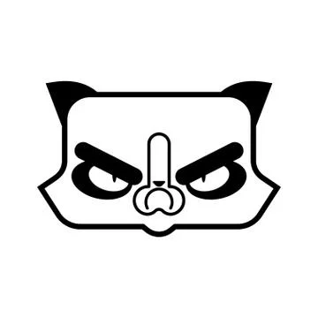 Grumpy Cat face icon. Angry pet. vector illustration Illustrazione stock