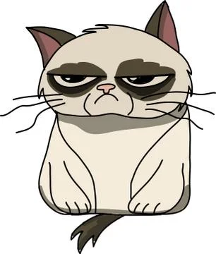 Grumpy cat Ilustración de archivo