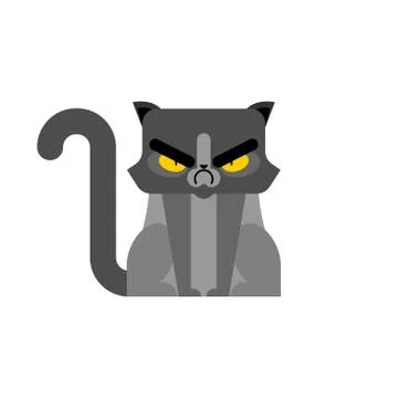 Grumpy Cat isolated. Angry pet. vector illustration Illustrazione stock