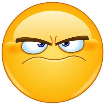 Grumpy emoticon 库存插图