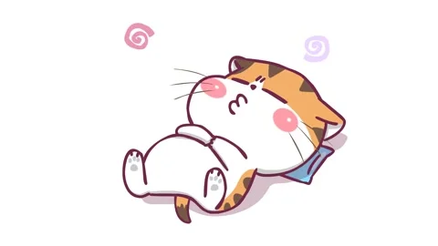 Grumpy Kitten Animation - White Background Stock Footage 282780483