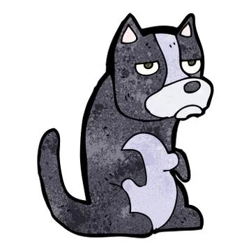 Grumpy little dog cartoon 스톡 일러스트