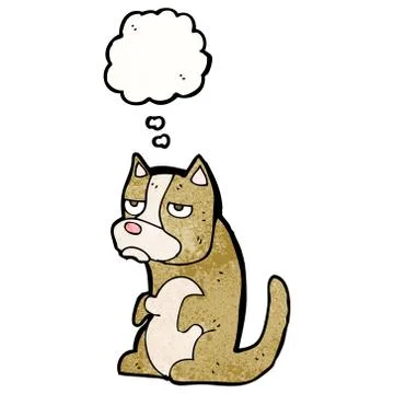 Grumpy little dog cartoon 스톡 일러스트