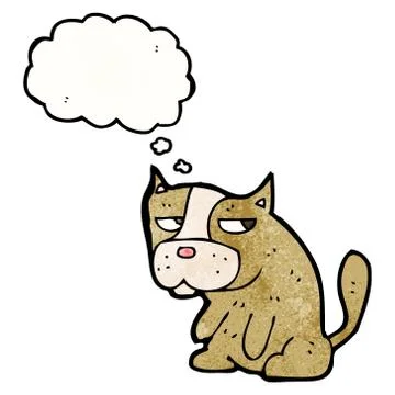 Grumpy little dog cartoon 스톡 일러스트
