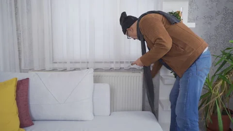 The grumpy old man goes into savings mode because of high-priced bills. Stock Footage 219698150