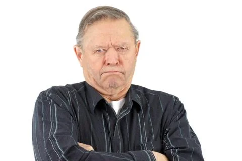 Grumpy old man Stock Photos
