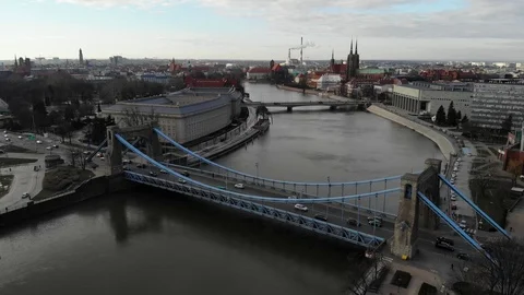 Grundwaldzki Bridge Stockbeeldmateriaal 103857071