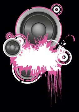 Grung speaker design Stock Illustration
