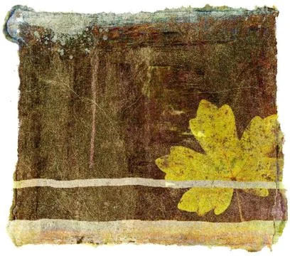 Grunge abstract background with maple leaf Stock Illustration