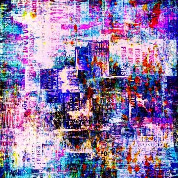 Grunge abstract background with old torn posters Stock Illustration