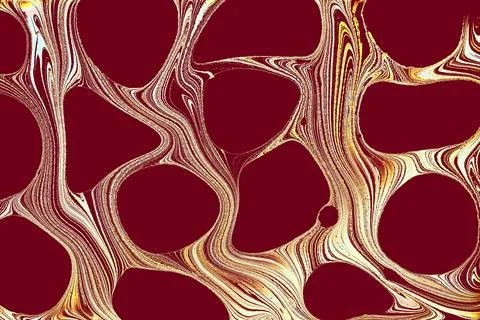 Grunge abstract Ebru marbling texture with messy paint swirls. イラスト素材