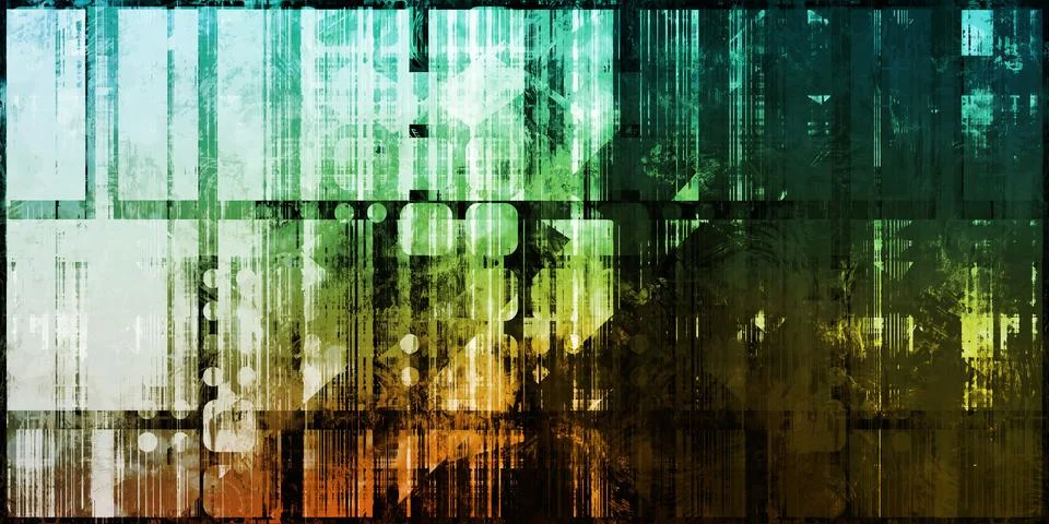 Grunge Abstract Technology Stock Illustration