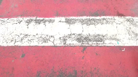 Grunge Abstract Texture of Weathered Red and White Stripes Stock Footage 332309555