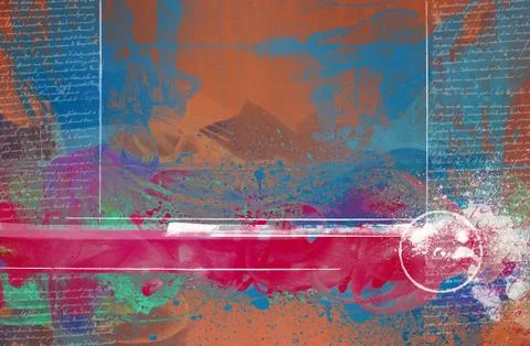 Grunge abstract textured  collage Stock Illustration