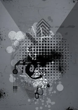 Grunge abstract textured  collage Stock Illustration