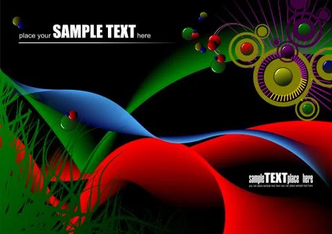 Grunge abstract wave background, vector illustration Stock Illustration