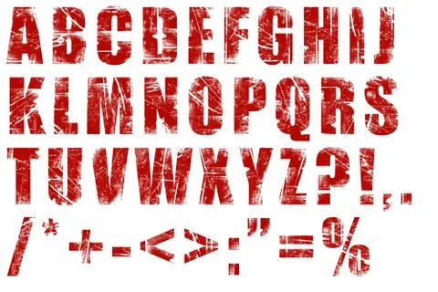 Grunge alphabet Stock Illustration