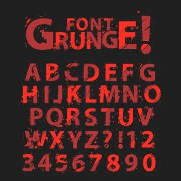 Grunge Alphabet Stock Illustration