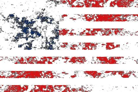 Grunge of American flag background Stock Illustration